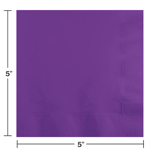 Amethyst Purple Beverage Napkins, 5x5,600PK